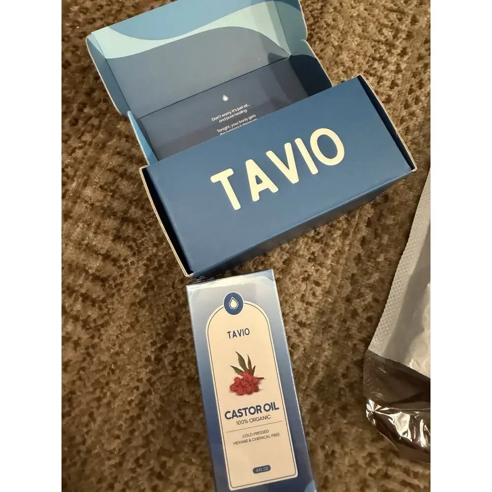 New in Box Sealed Tavio Castor Oil 100% Organic Cold Pressed 4 fl oz NIB NEW